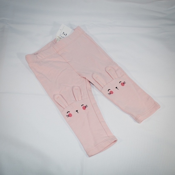 H&M BABY LEGGINGS STRETCHY PINK PANTS - Picture 1 of 1